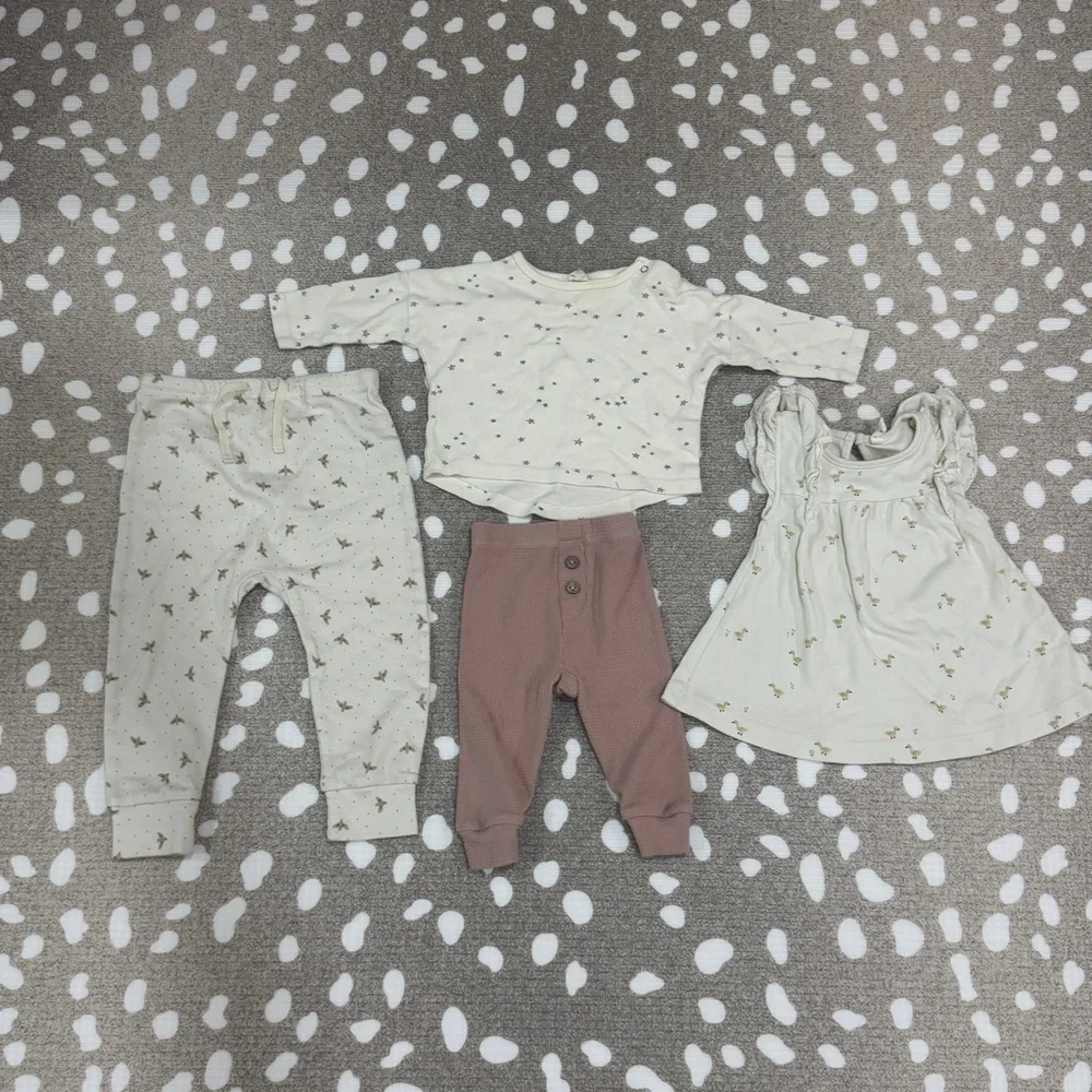 Quincy Mae lot leggings pants knit dress top long sleeve tee ducks baby girl